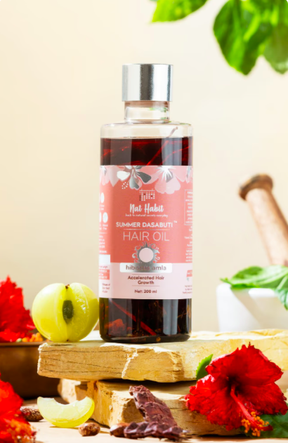 Nat Habit – Hibiscus Amla Summer Hair Oil