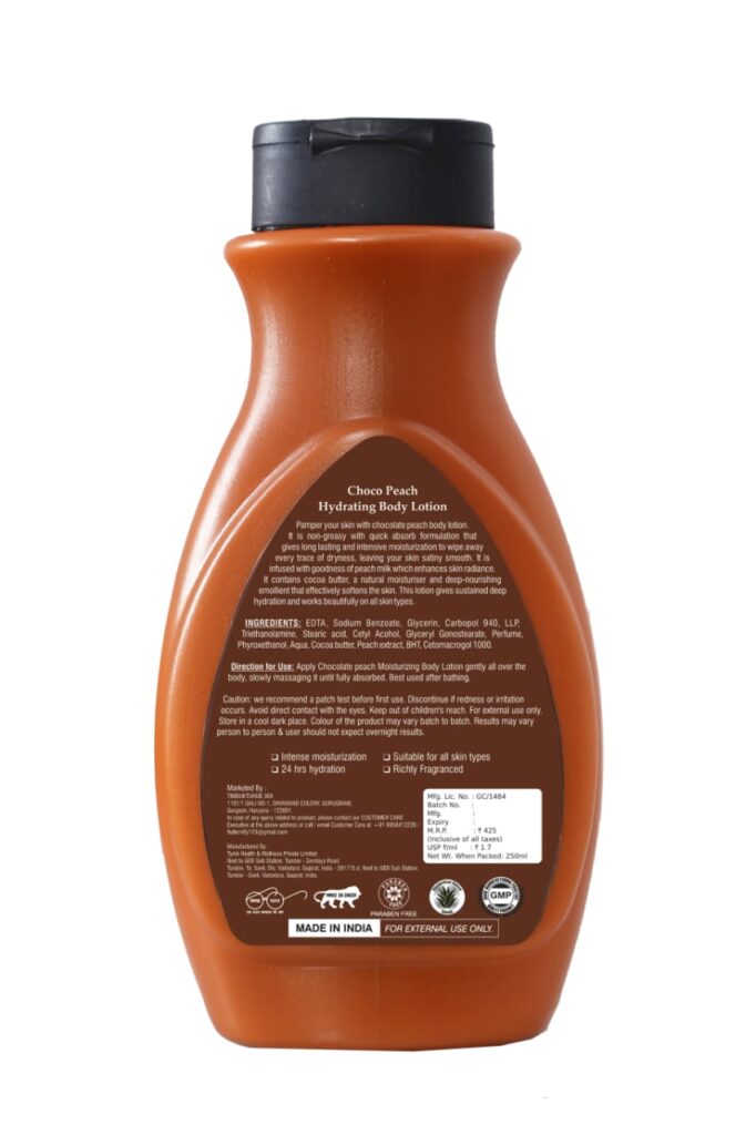 Chocopeach skin hydrating body lotion